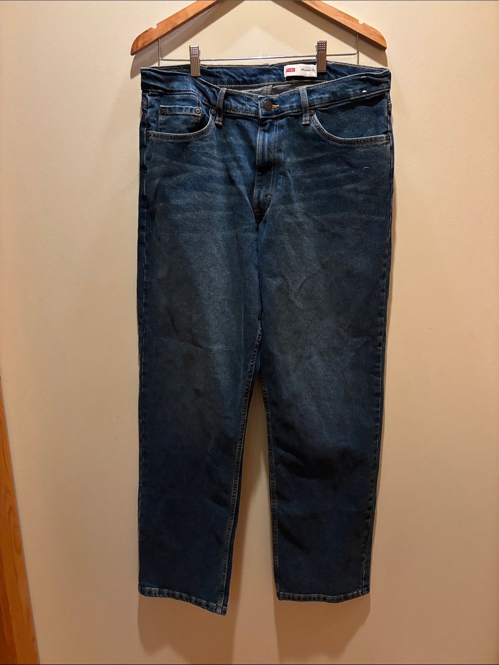 Wrangler Dark Blue Straight Jeans
